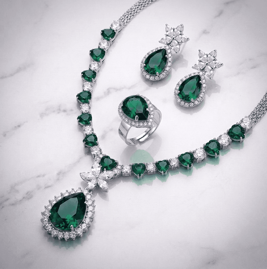 Royal Heartfall Jewelry Set - Green