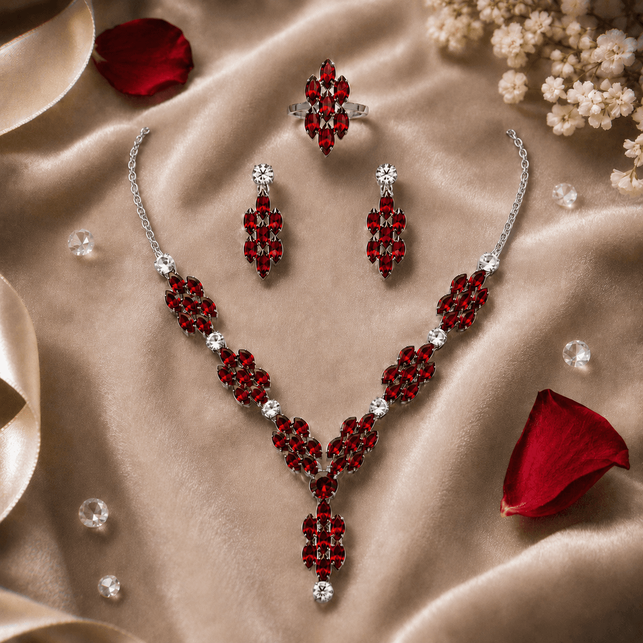 Eternal Shine Jewelry Set - Red