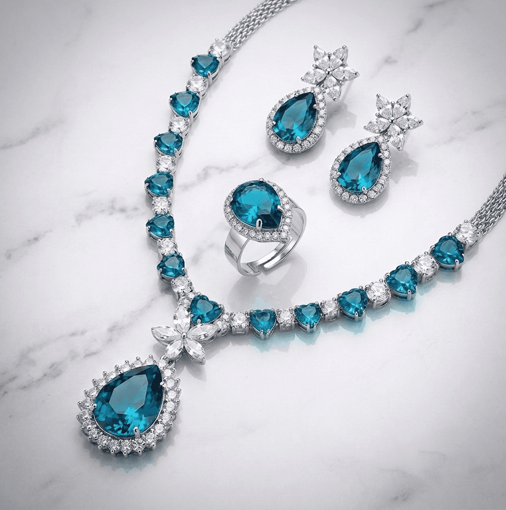 Royal Heartfall Jewelry Set - Blue